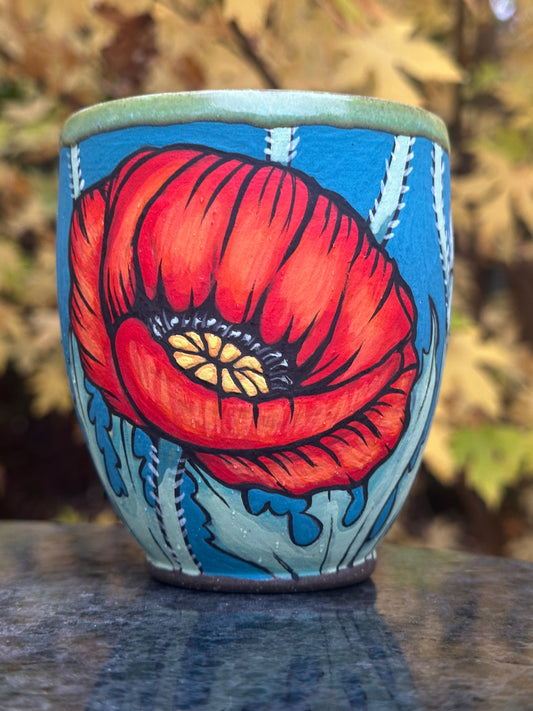 12. Red Poppy Sipper 13oz