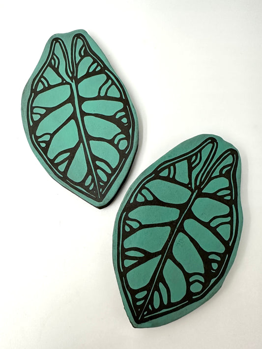 49. Alocasia Leaf Magnets - Set of 2