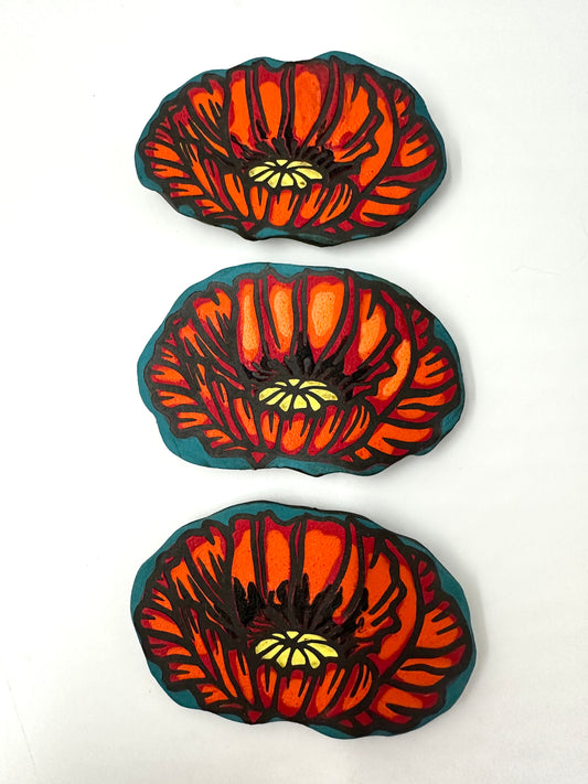 47. Poppy Magnets - Set of 3