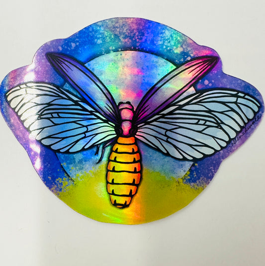 56. Iridescent Firefly Holographic Sticker