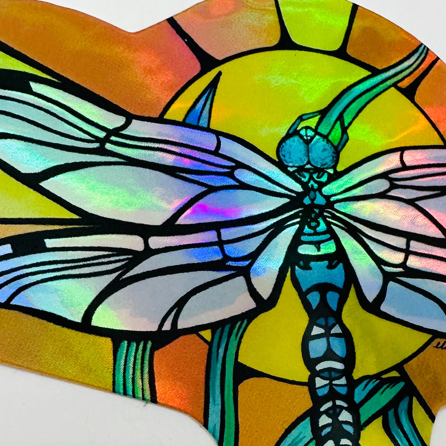 57. Iridescent Dragonfly Holographic Sticker